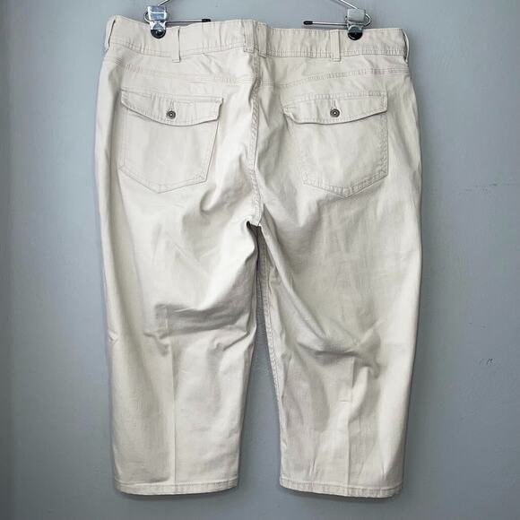 Riders by Lee Plus Size 22WM Tan Jeans Denim Capris Pants Cottage Grandma Summer - Picture 3 of 12